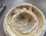 A picture of step 3 of Idli sambar with coconut chutney.