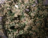 A picture of step 2 of Spinach Soya Tikki Chat.