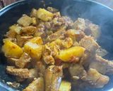 A picture of step 3 of Jackfruit prawn curry kolkata style.