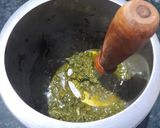 A picture of step 2 of Sarson Ka Saag.