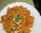 A picture of step 8 of Red pepper cashew pasta #vegancontest.