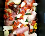 A picture of step 3 of My One Pot Roast, Chorizo, Chicken & Potatoes. 😀.