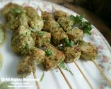 A picture of step 5 of Haryali Chicken skewers.