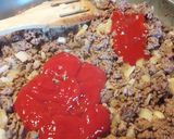 A picture of step 3 of Sheet pan mexican beef quesadillas.