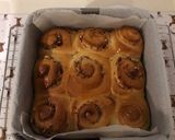 A picture of step 7 of Coconut pecan cinnamon rolls.