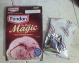 Foto langkah ke 1 dari resep Ice Cream Pondan Strawberry Kismis.