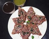 A picture of step 8 of Ragi Veg Dhokla.