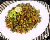 A picture of step 5 of Behndi Masala.