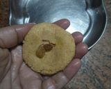 A picture of step 6 of Mawa Gulab Jamun from left over ghee residue.
