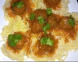 A picture of step 4 of Meat Ball Spaghetti.