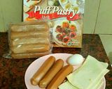 Foto langkah ke 1 dari resep Cheese bratwurst pastry.