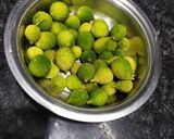 A picture of step 1 of Kantola sabji.