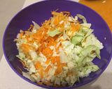 Foto del paso 1 de la receta: Ensalada de repollo zanahoria manzana y pasas de uva