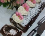 A picture of step 6 of Chocolate Swiss Roll.