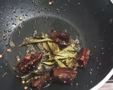 A picture of step 5 of Dal palak curry.