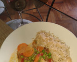 Foto del paso 7 de la receta: Costeletas de cerdo con hortalizas y arroz blanco 