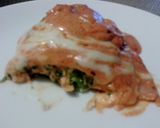 Foto del paso 22 de la receta: Lasagna de espinaca, jamón & queso de crepes con salsa rosa