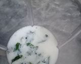 A picture of step 1 of Mint lassi 🌿🌿.