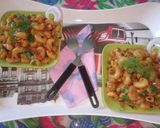 A picture of step 10 of Masala Macaroni for kids.