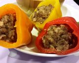 A picture of step 6 of Stuffed Bell Peppers with Ground Pork.