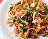 Hình bước làm 10 của món Mực khô xào rau củ