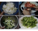Hình bước làm 2 của món Phở xào hành tây, thịt bò