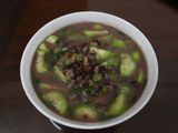 Canh mướp hương nấu đậu phộng