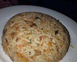 A picture of step 2 of Coconut fried rice.