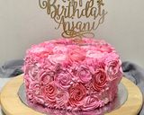 Foto langkah ke 11 dari resep Cake ulangtahun base cake rainbow.