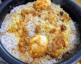 A picture of step 10 of Kolkata style egg biryani.