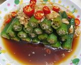 日式辣味涼拌秋葵（快速家常料理）的食譜步驟3照片