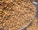 A picture of step 2 of Lebanese style lemony brown lentil, potato and spinach soup.
