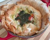 Foto del paso 4 de la receta: Tartaleta de requesón, pesto y tomates en cocotte