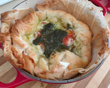 Foto del paso 4 de la receta: Tartaleta de requesón, pesto y tomates en cocotte
