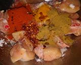 A picture of step 1 of Aloo chicken.