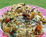 હૈદરાબાદી વેજીટેબલ દમ બિરીયાની (Hyderabadi Vegetable Dum Biryani recipe in Gujarati) રેસીપી સ્ટેપ14ફોટો