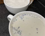 A picture of step 5 of Black sesame pudding.
