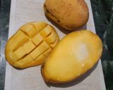 A picture of step 1 of Mango surprise delight.