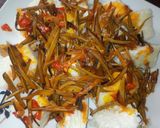 A picture of step 6 of Boiled yam and ugba sauce (African oil-bean seed).