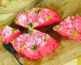 A picture of step 11 of Kolkata Special: Bhapa Sandesh- Strawberry Flavoured.