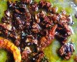 A picture of step 4 of Dal spinach kadaiyal.