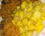 A picture of step 2 of Pan grilled potato recipe II🍽🥔🧅.