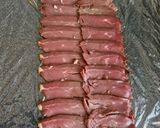 Une image de l'étape 1 de Petites bouchées de magrets de canard séché et Foie Gras.