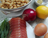 Foto del paso 1 de la receta: Ensalada de faba asturiana y jamón, aderazada con estragón