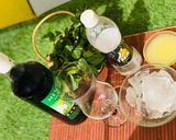 A picture of step 1 of Mint lemonade.