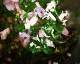 A picture of step 1 of Cheese Spinach Sahezwan FRITTERS With Cahna PeanutSalad.