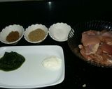 A picture of step 1 of Chicken tikka 3 colour recipe.