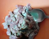 A picture of step 1 of Dry Beef chilli with garlic rice.