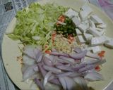 A picture of step 2 of Macroni in indo Western style..