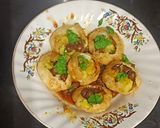 A picture of step 4 of Chana Puri Chat.